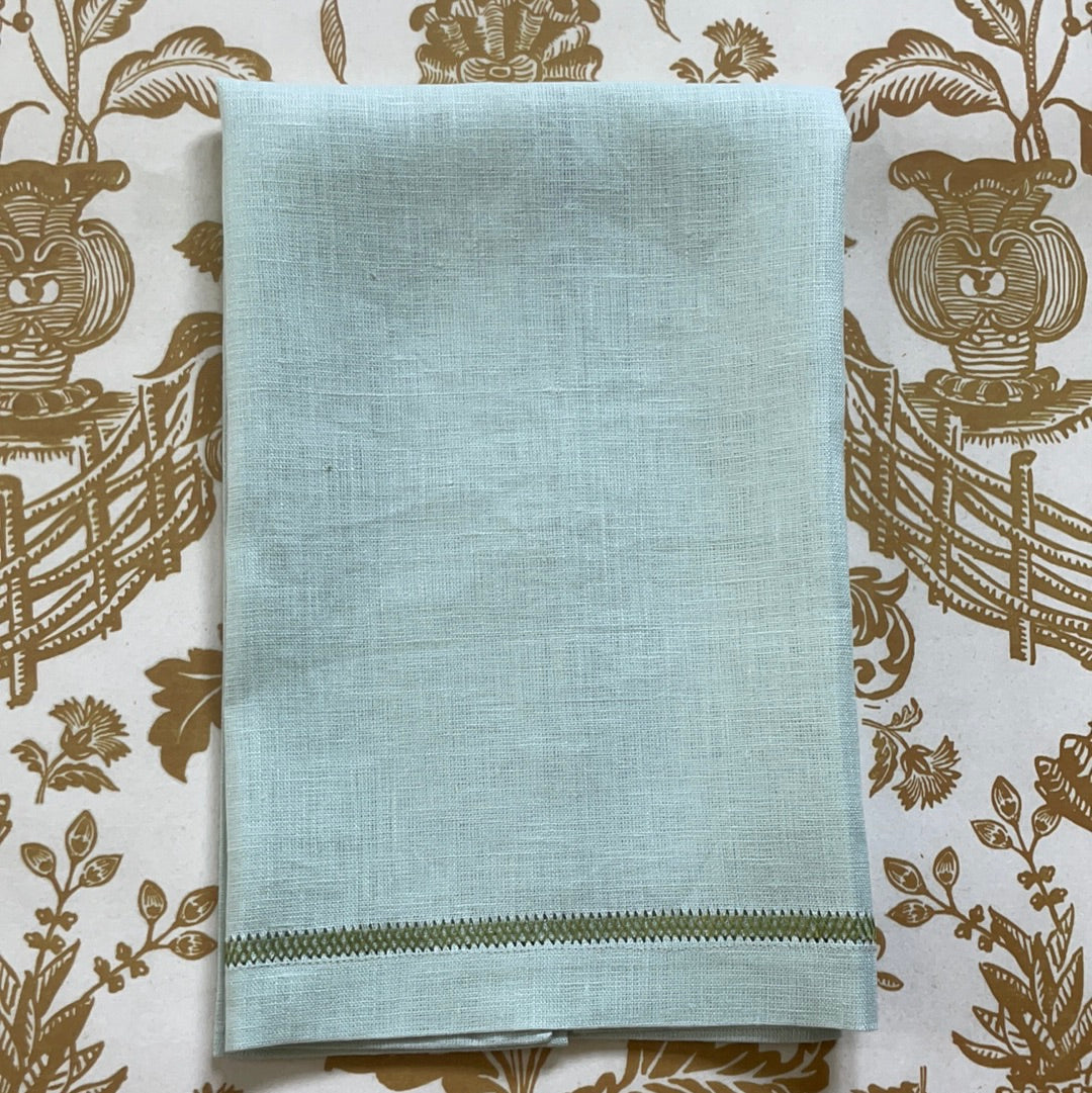 Black Blue Color edge Hand Towel - Hibiscus Linens