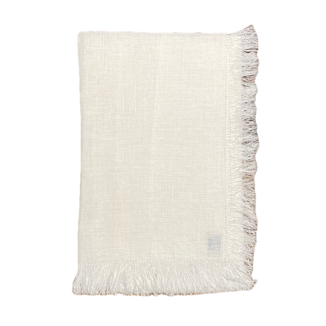 Fringed Flax Linen Napkin  Napkins, Dinner Napkins & White Napkins – Roman  and Williams Guild